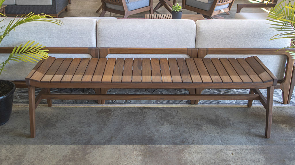 Incredible Quality Brazilian Walnut Bench. Wood Furniture Store Champaign IL