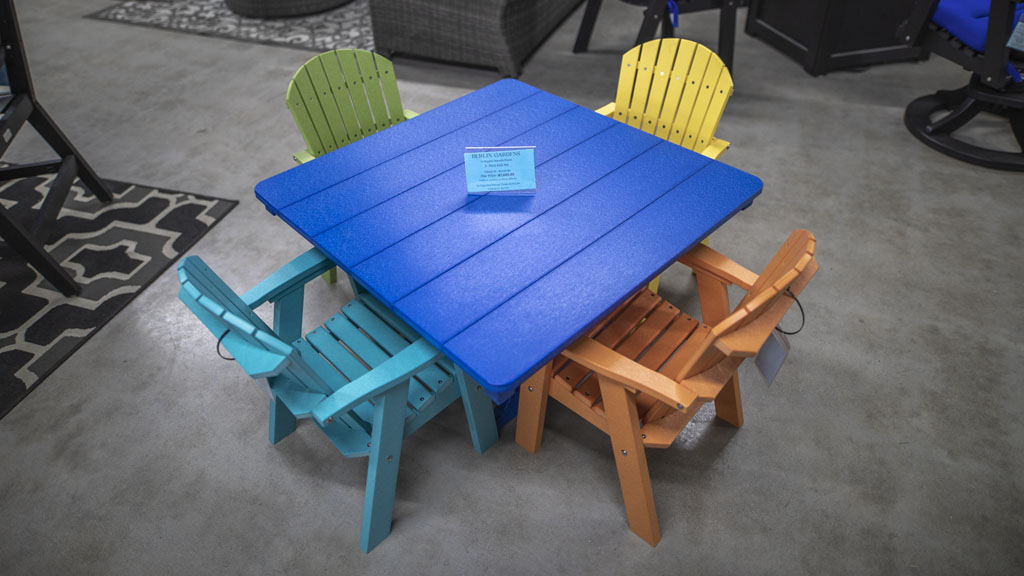 4 person poly kids picnic table set colorful semi custom. champaign il store